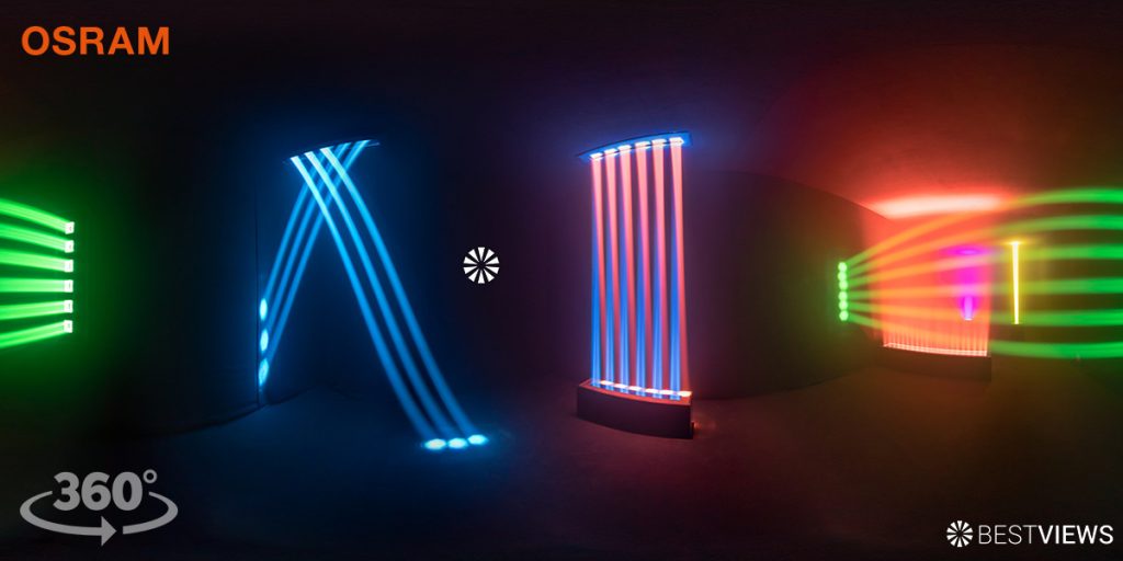 360 Grad Experience Siegerprojekt LiO (Osram Light Art Award) virtueller Rundgang