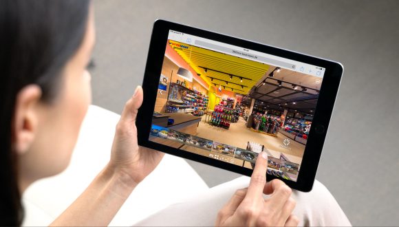 360° Rundgang Intersport Bründl virtuelle 360 Grad Geschäfte mit dem Tablet live erleben