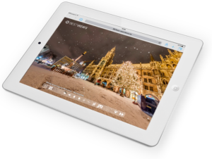ipad_Best_wintermunich iPad Darstellung virtuelle 360° München Winter Tour von Bestviews